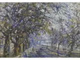 Landscape 1973 by Wlodzimierz Zakrzewski, 1916, oil on canvas, offered Dec 2020