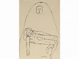 Venturino Venturi, Deposition, 1918, ink on cardboard
