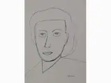 Venturino Venturi, Portrait of a woman, 1918, ink on cardboard