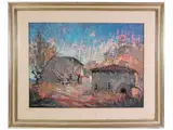Voltolino Fontani Fontani, Paese toscano, 1920, oil on panel
