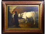 Cafiero Filippelli, Interior of a stable with figures