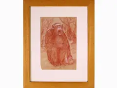 Studies for animals by Romano Dazzi, 1905, six red chalk and white pastel on paper patially laid on cardboard, offered Dec 2020