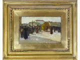 Guglielmo Micheli, View of a city with figures