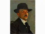 Mario Puccini, Portrait of Romolo Monti 1915 ca, 1869, oil on panel