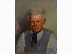 Portrait of the fisherman Pipi from Castiglioncello 1921 by Oscar Ghiglia, 1876, oil on canvas, offered Dec 2020