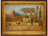 Giorgio Kienerk, View of a farmyard, 1869, oil on canvas