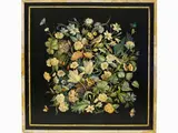 Emilio Martelli, A scagliola top, 1913, realizzato come un trionfo di fiori policromi e farfalle