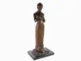 Girl with braid by Pavel Petrovitch Troubetzkoy, 1866, bronze sculpture, offered Nov 2020