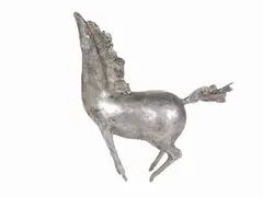 Silver horse 1958 by Nello Bini, 1915, silver sculpture, offered Nov 2020
