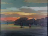 Renato Natali, View of Livorno at the sunset