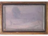 Filiberto Minozzi, Tramonto triste- Alpi marittime, 1887, oil on panel