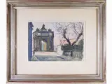 Silvio Polloni, View of the Arco di Trionfo dei Lorena in Florence 1950s