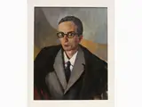 Dyalma Stultus, Male portrait 1970, 1901, oil on faesite