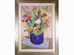 Flowers by Rodolfo Marma, 1923, oil on canvas, offered Nov 2020