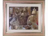 Interior view with figures by Antonio Possenti, 1933, oil on canvas board, offered Nov 2020