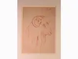 Guido Righetti, Studies for animals, 1875, three red chalk sketches on paper laid on cardboard