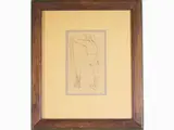 Male Figure by Lorenzo Viani, 1882, ink on paper, offered Nov 2020