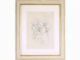 Alma Fidora, Composition with female figure, 1894, pencil and red chalk on paper