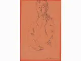 Antonio Bueno, Female portrait, 1918, ink on paper