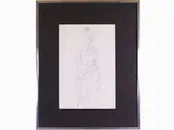 Antonio Bueno, Portrait of a woman, 1918, pencil on paper laid on cardboard