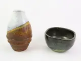 Marcello Fantoni, A vase and a bowl in ceramic