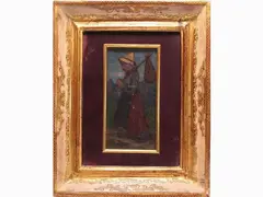 Country girl by Luigi Michelacci, 1879, oil on panel, offered Oct 2020
