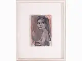 Ugo Capocchini, Portrait of a woman, 1901, mixed media on paperlaid on panel