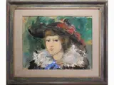 Nino Tirinnanzi, Portrait of a woman with hat