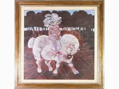 Antonio Possenti, Un ritratto equestre, 1933, oil on panel