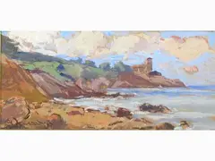 Castello del Boccale by Giorgio Luxardo, oil on panel, offered Sep 2020