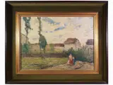 Raul Viviani, Il brolo, 1883, oil on faesite