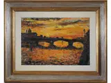 Guido Borgianni, View of the Ponte Santa Trinita in Florence