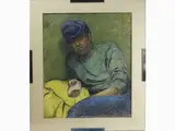 Portrait of Man 1973 by Nino Tirinnanzi, 1923, pastel on cardboard, offered Sep 2020