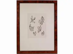Figures by Henry Moore, 1898, engraving, offered Sep 2020