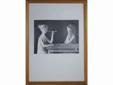 Women with pipes by Antonio Bueno, 1918, lithograph, offered Sep 2020