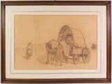 Luigi Michelacci, Carriage, 1879, pencil on paper
