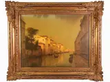 Marc Aldine, Venetian canal, 1912, oil on canvas