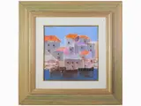 Lido Bettarini, Seascape with houses and boats