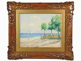 Raul Viviani, Il mare a Chiavari, 1883, oil on cardboard