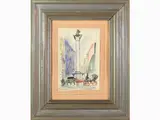 Silvio Polloni, View of Florence, 1888, watercolour on paper laid on paper