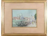 Silvio Polloni, View of Venice 1948, 1888, oil on cardboard