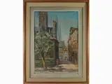 Augusto Zoboli, Rouen, 1894, oil on canvas laid on panel