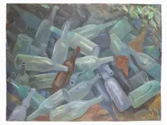 Bottle by Quinto Martini, 1908, oil on panel, offered Jul 2020