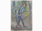 Quinto Martini, Father and son, 1908, oil on cardboard