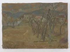 Landscape by Virgilio Carmignani, 1909, oil on canvas, offered Jul 2020