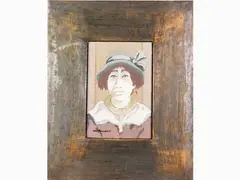 Portrait of a woman by Marcello Boccacci, 1914, oil on cardboard, offered Jul 2020