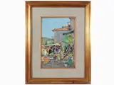 Market by Ghigo Tommasi, 1912, oil on panel, offered Jul 2020
