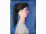 Antonio Bueno, Portrait of a woman, 1918, oil on cardboar laid on canvas board