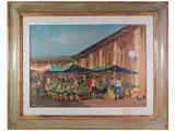 Market by Lorenzo Palazzi, 1921, oil on panel, offered Jul 2020