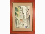 Rodolfo Marma, Borgo Tegolaio 1954, 1923, watercolour on paper